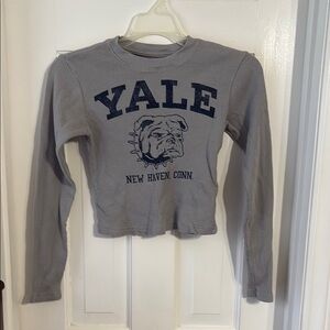 Yale Gray Long Sleeve Top